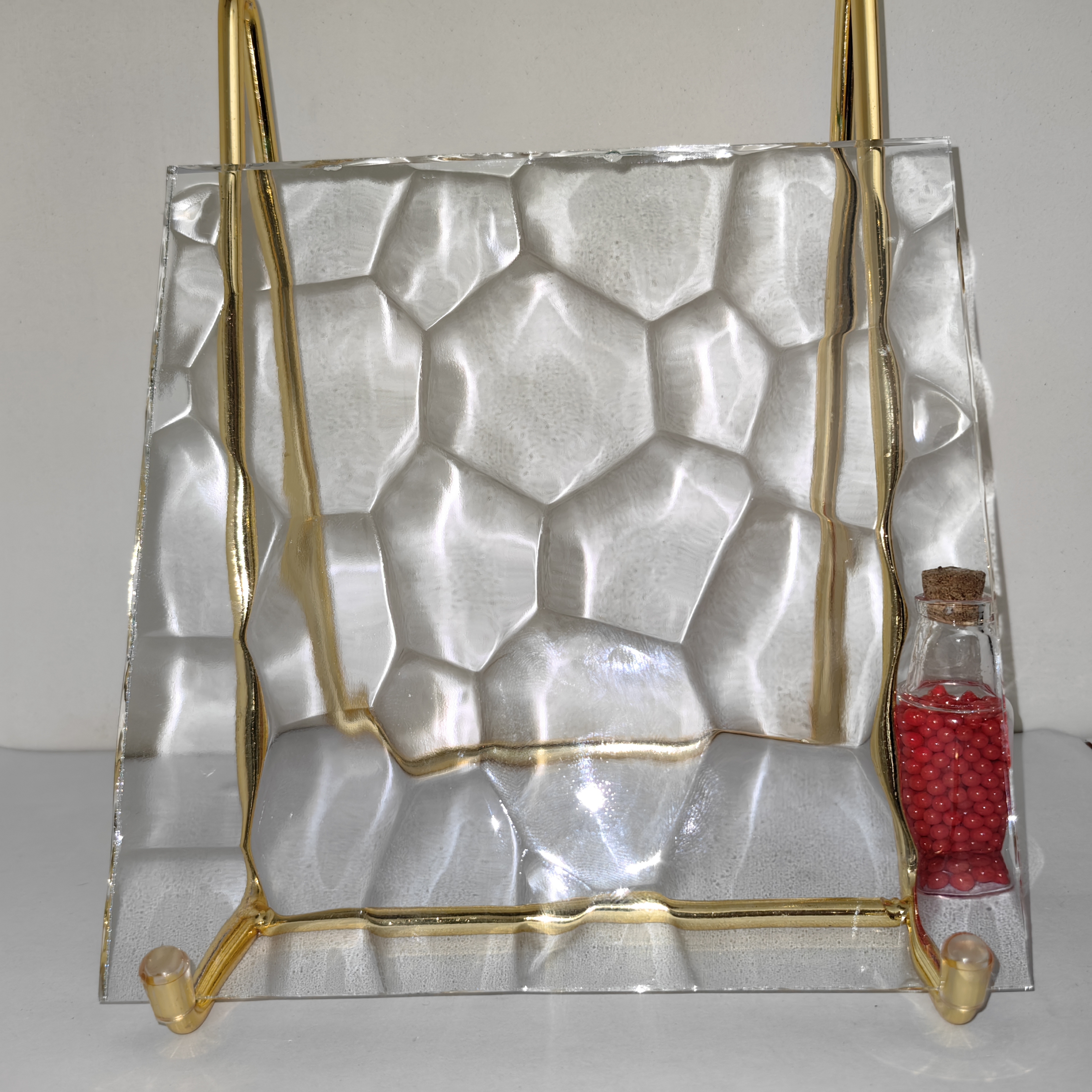 Clear Water Cube Patterned Glass