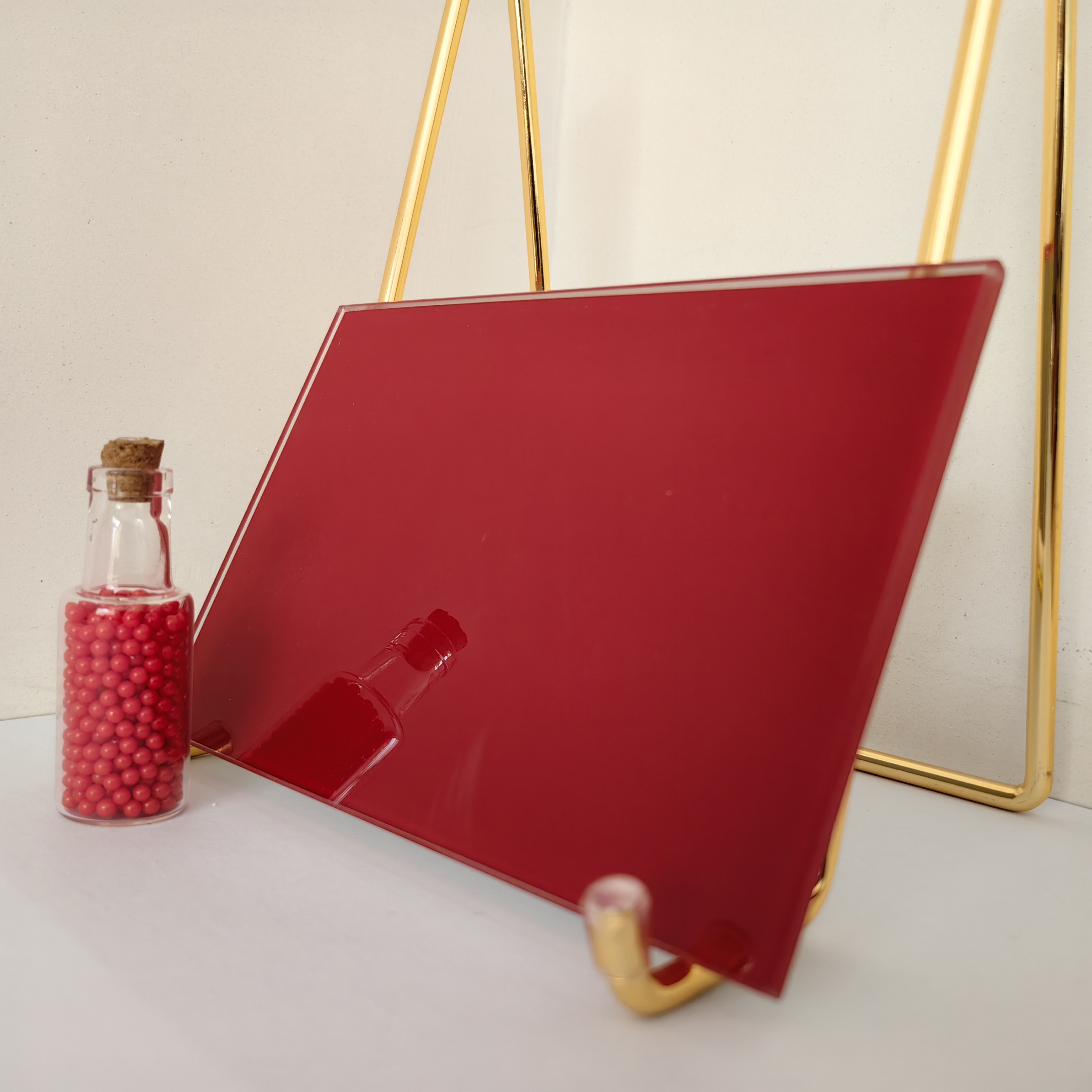 Red Painted Glass